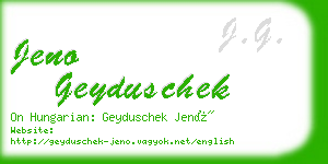 jeno geyduschek business card